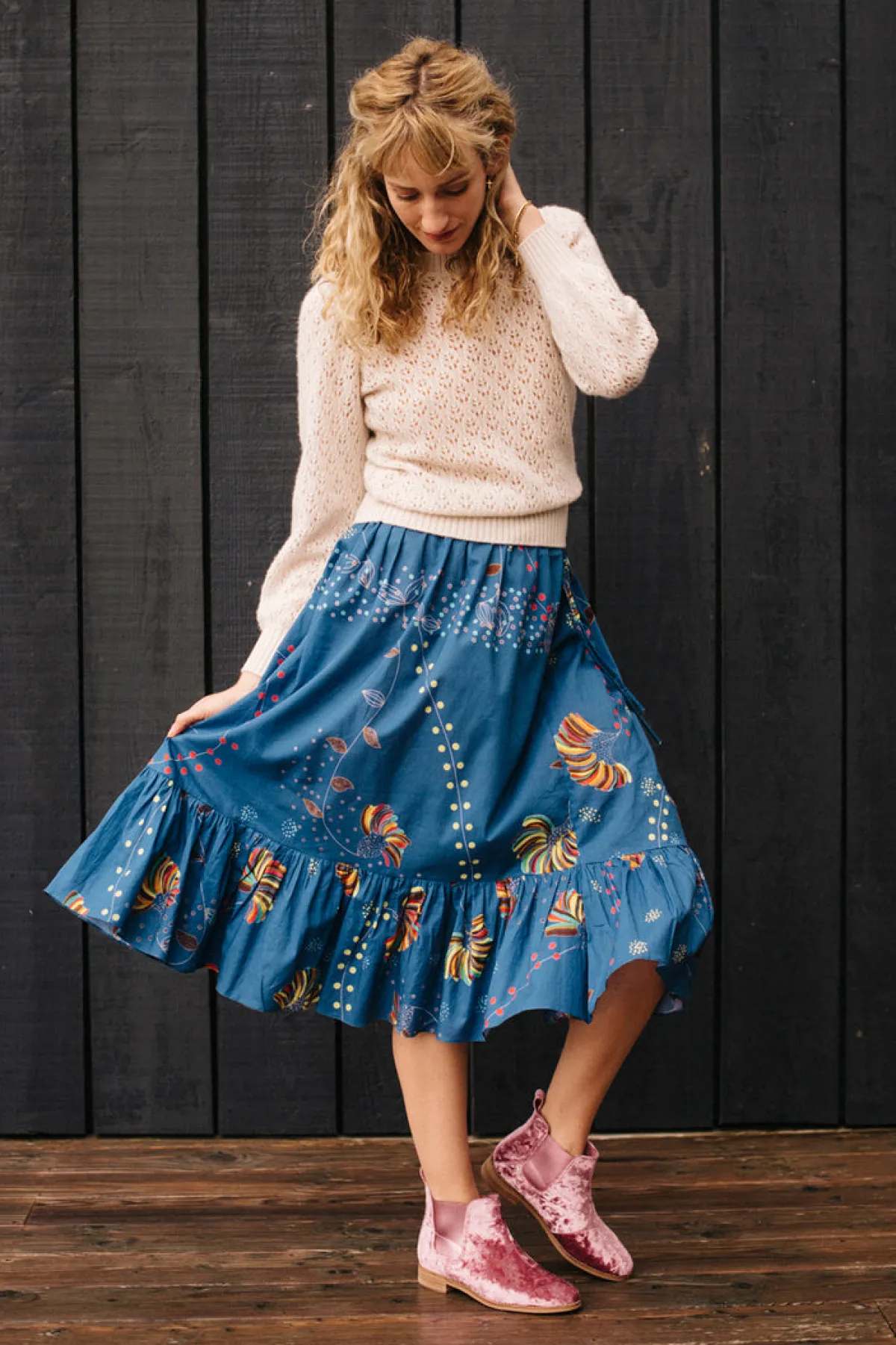 Soler Ana Frilled Midi Skirt | Made to Order