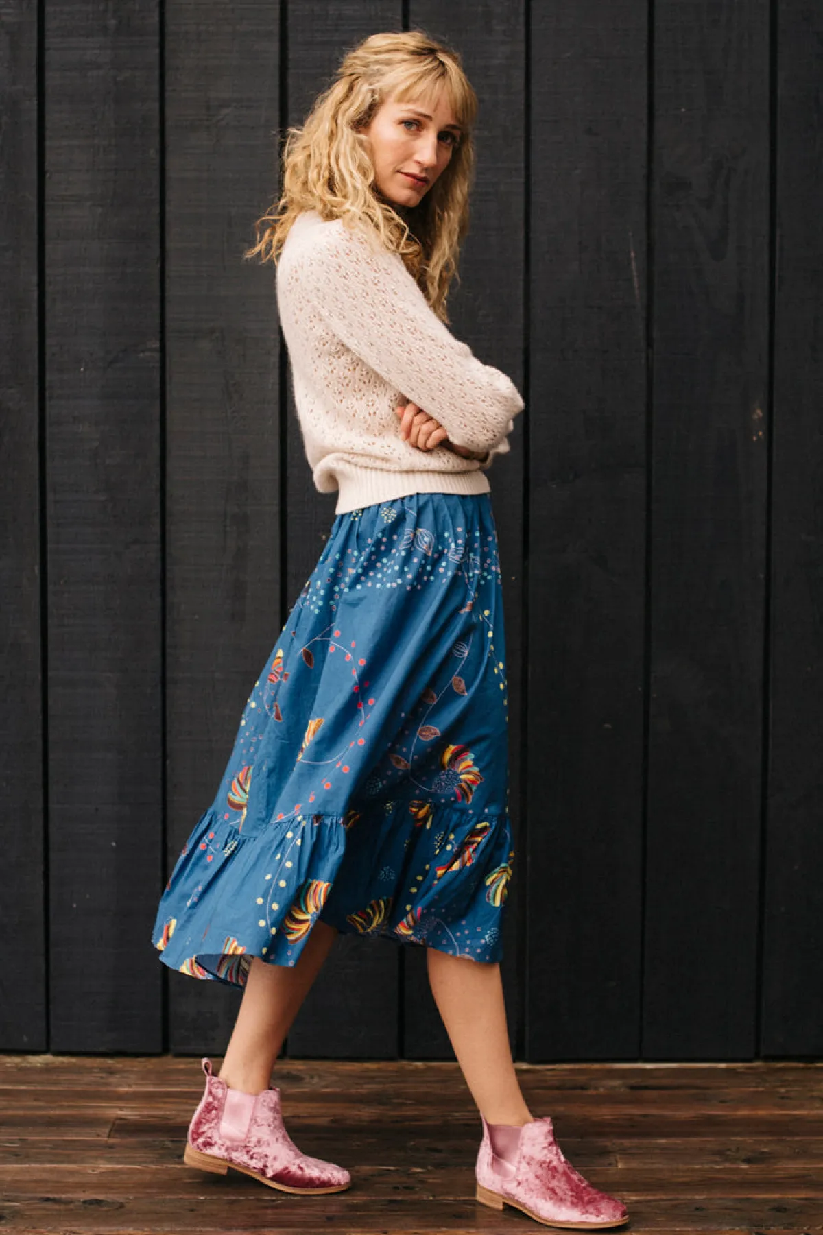 Soler Ana Frilled Midi Skirt | Made to Order