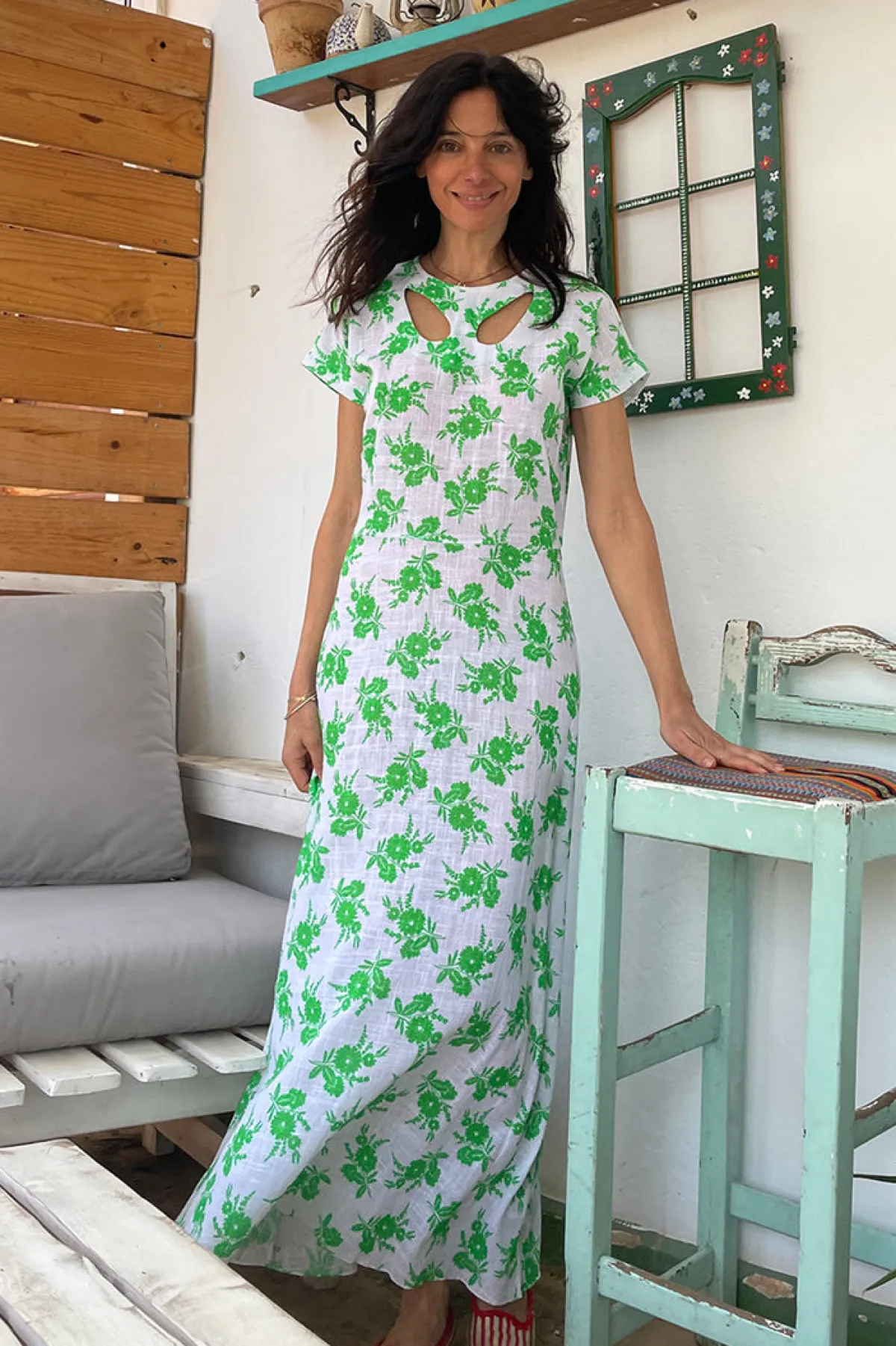 Soler Gia Cut Out Ankle Length Dress | Made to Order