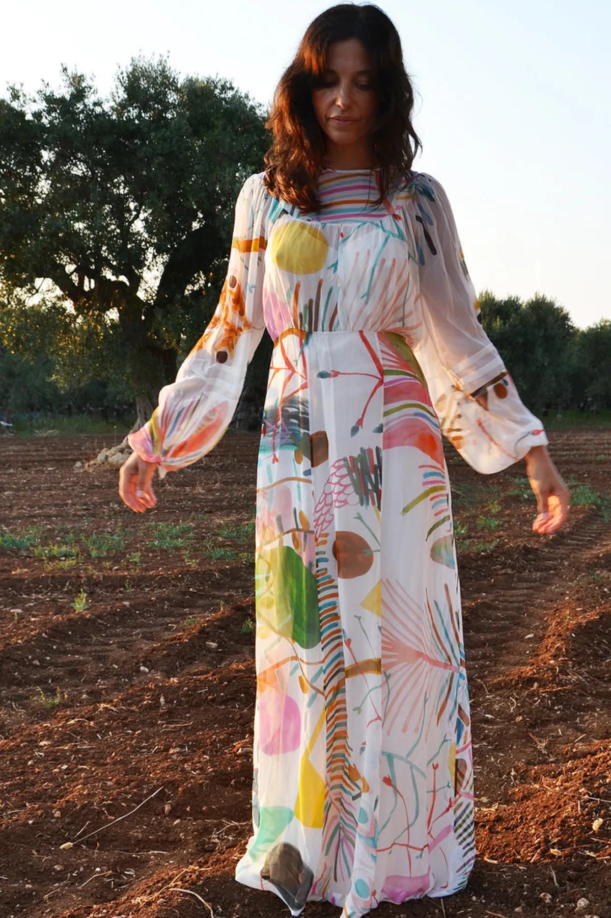 Soler Greta Balloon Sleeve Maxi Dress | Made to Order