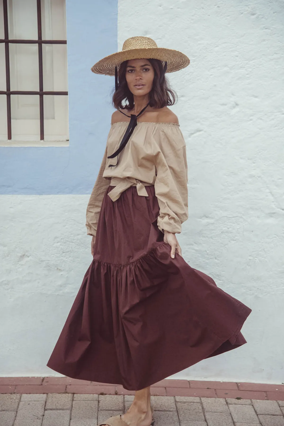 Soler Malta Frilled Ankle Length Skirt | Made to Order