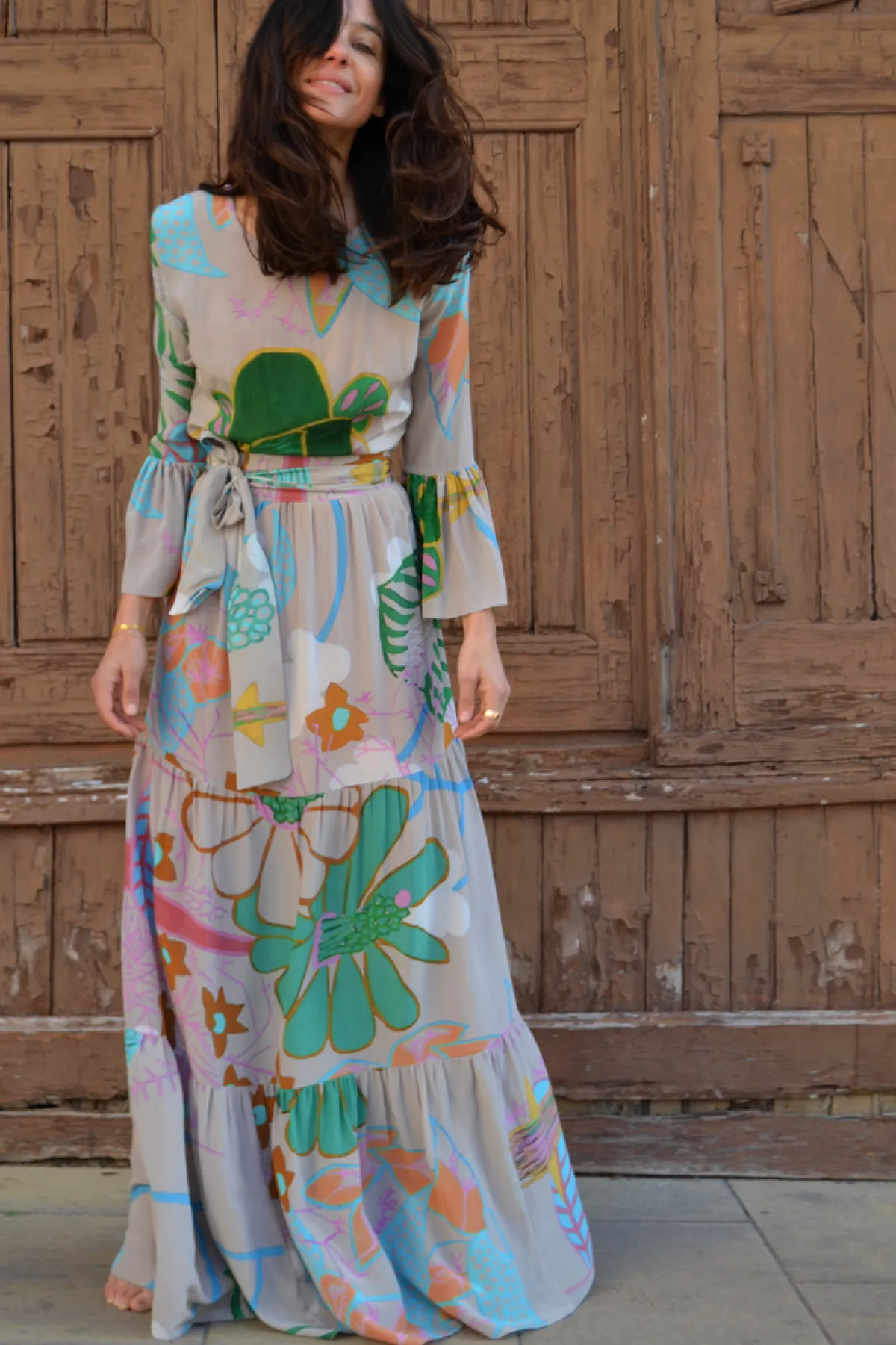 Soler Pia Gathered Tier Maxi Dress | Made to Order