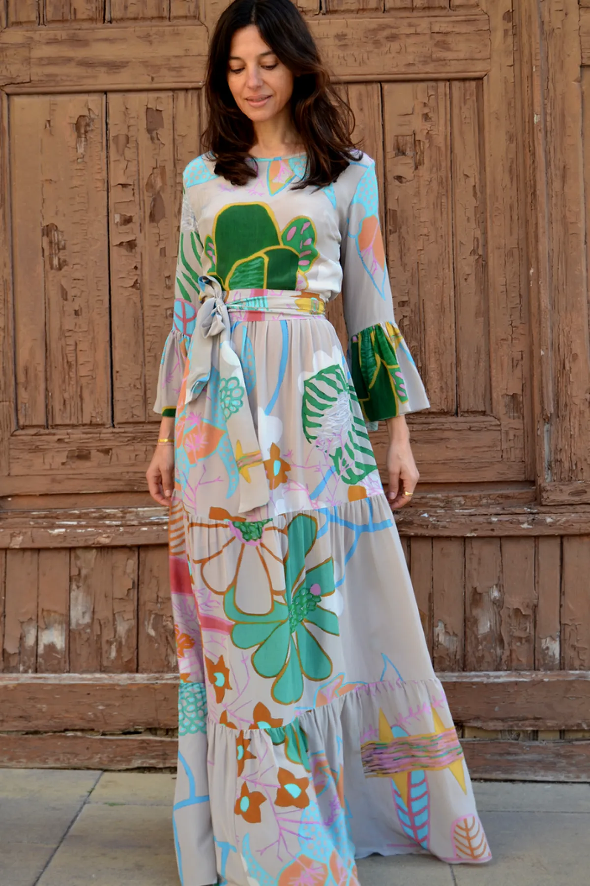 Soler Pia Gathered Tier Maxi Dress | Made to Order