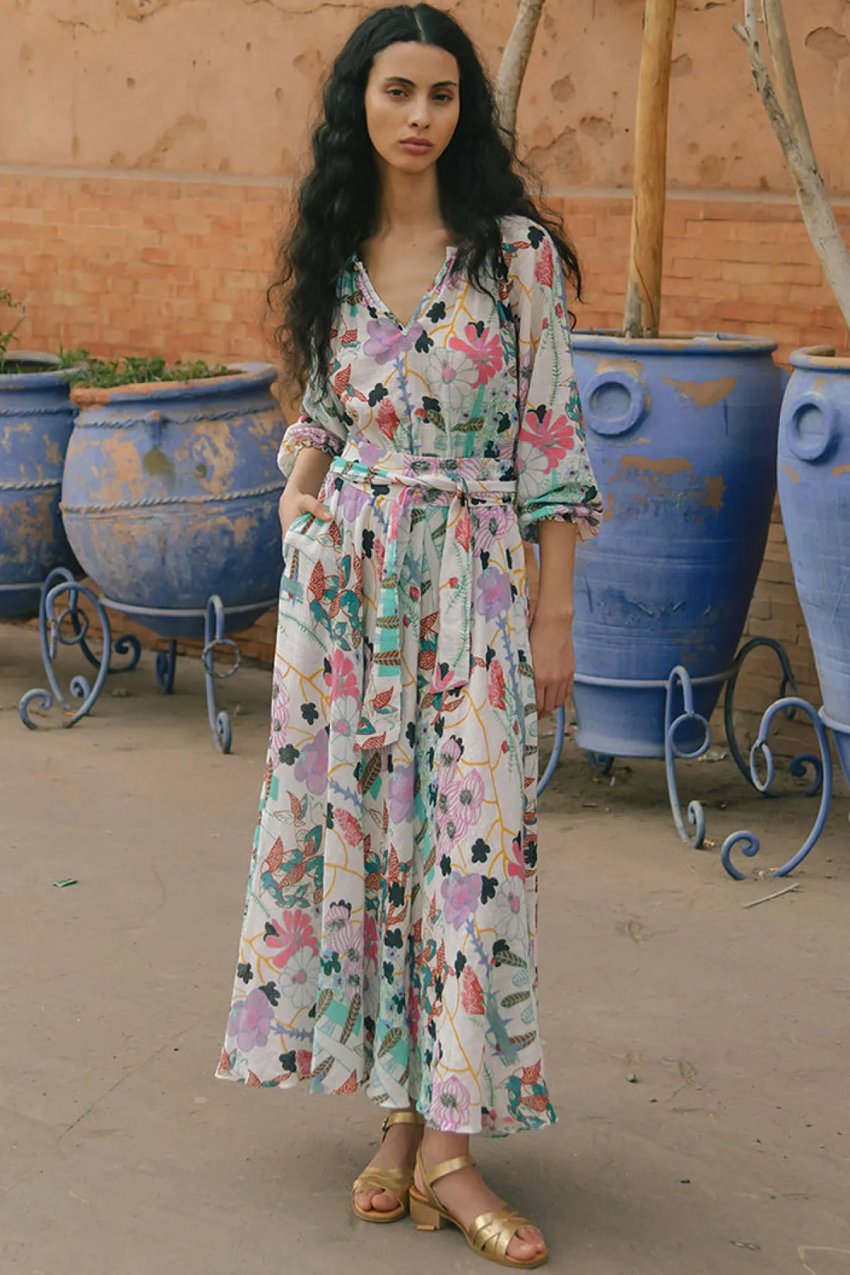Soler Raquel Bea Peasant Ankle Length Dress | Made to Order
