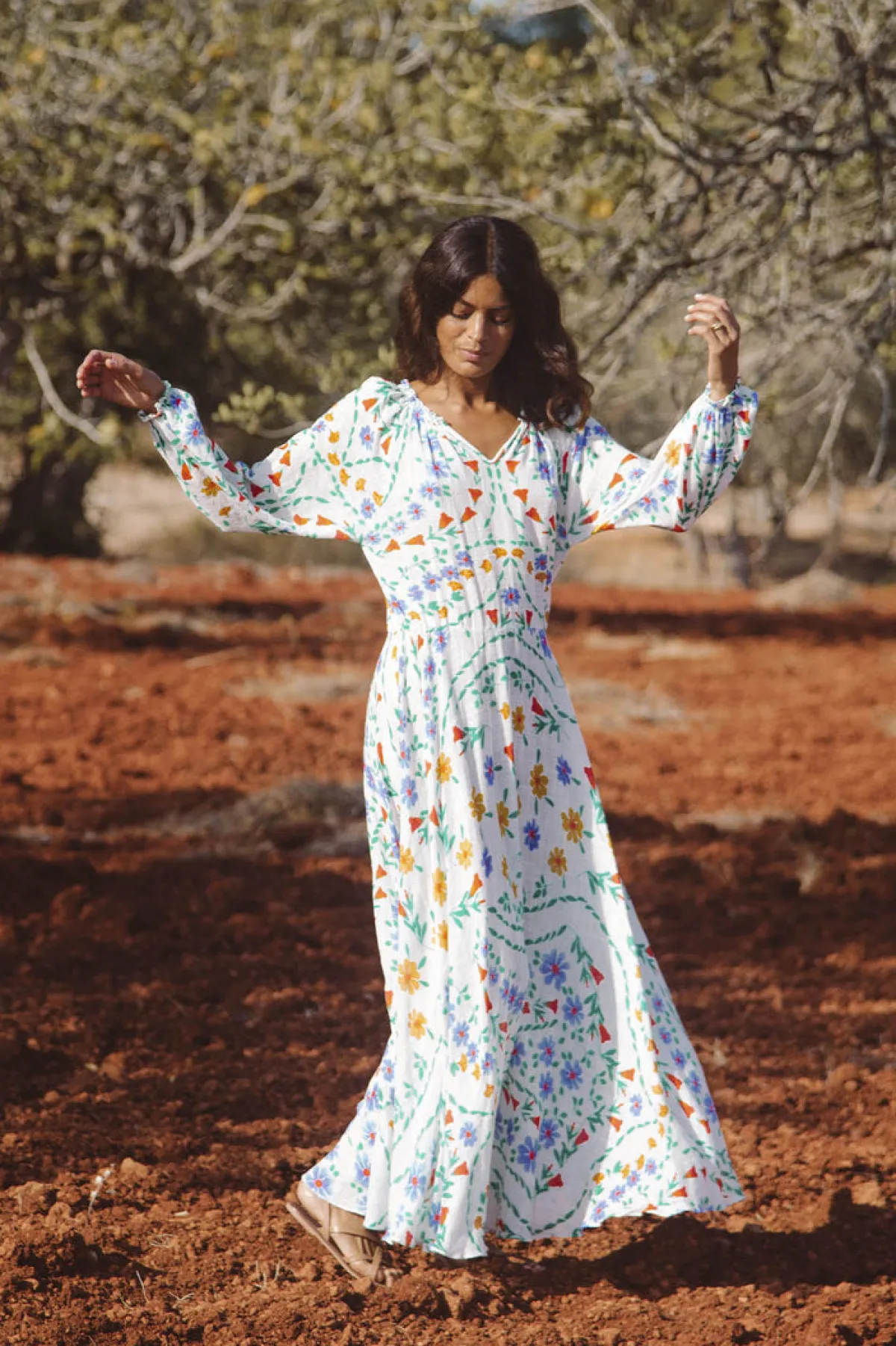 Soler Raquel Bea Peasant Ankle Length Dress | Made to Order