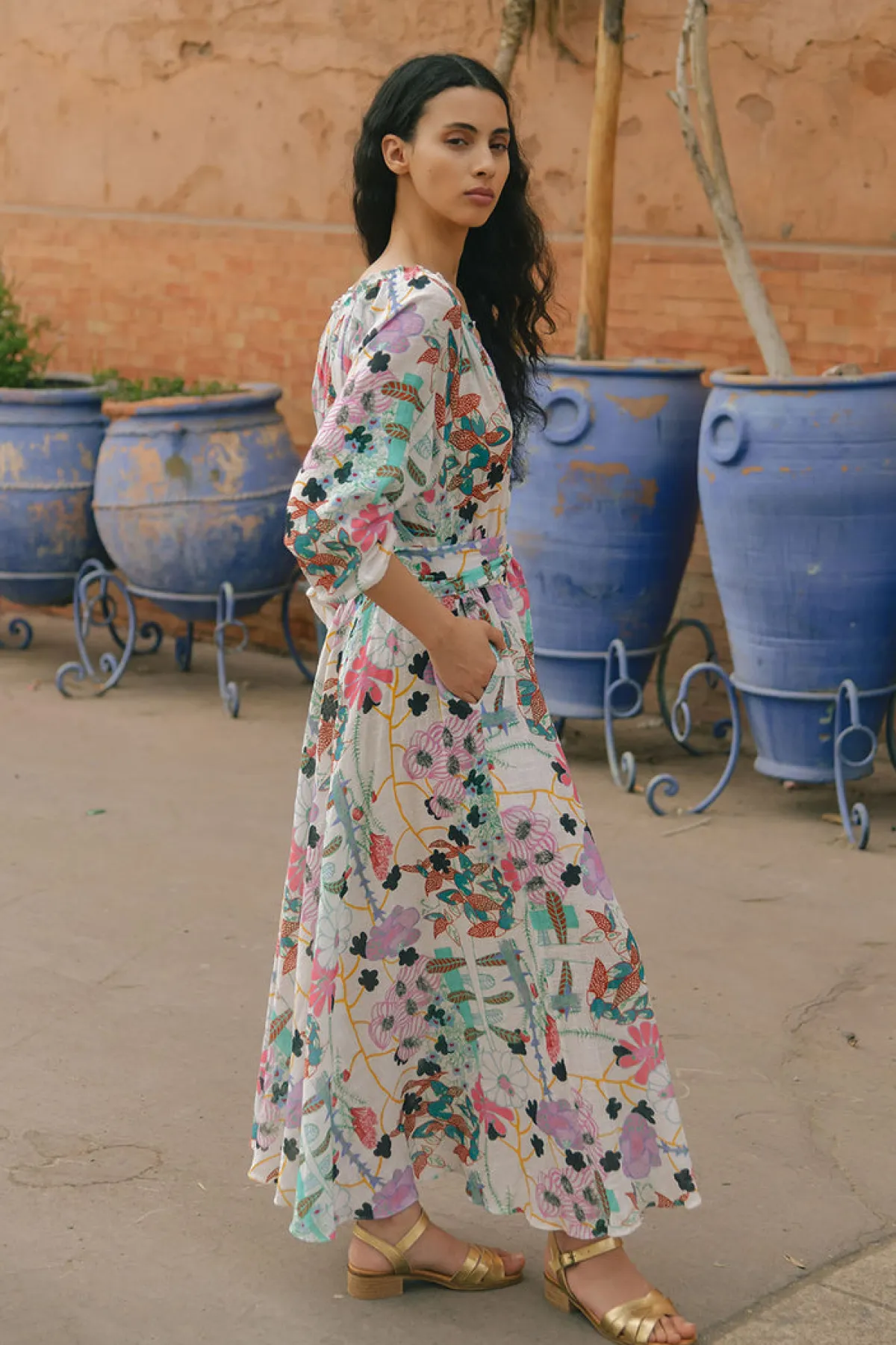 Soler Raquel Bea Peasant Ankle Length Dress | Made to Order