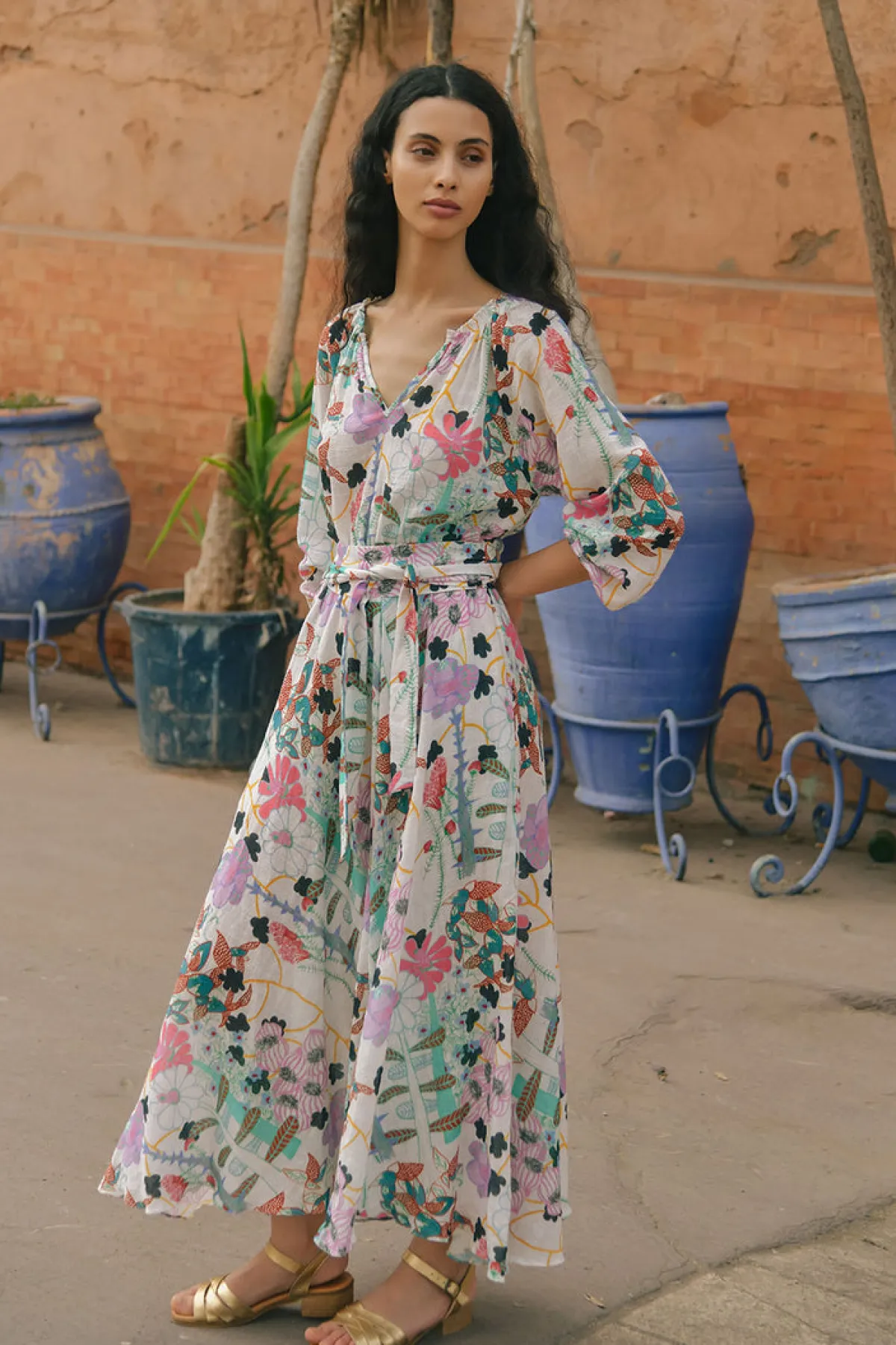Soler Raquel Bea Peasant Ankle Length Dress | Made to Order