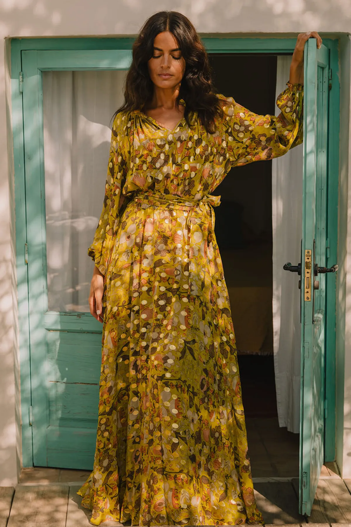 Soler Raquel Frill Bea Peasant Maxi Dress | Made to Order
