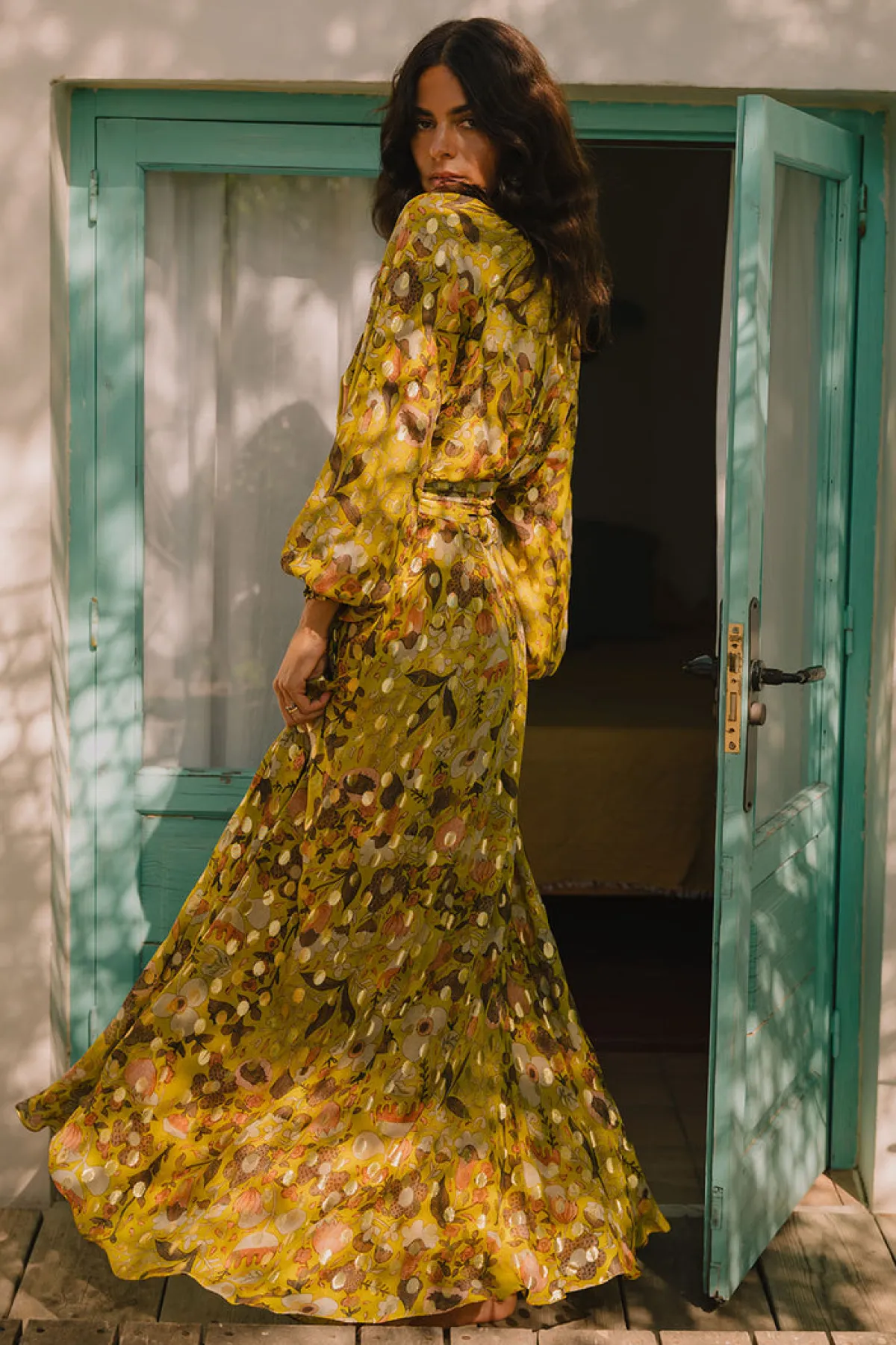 Soler Raquel Frill Bea Peasant Maxi Dress | Made to Order