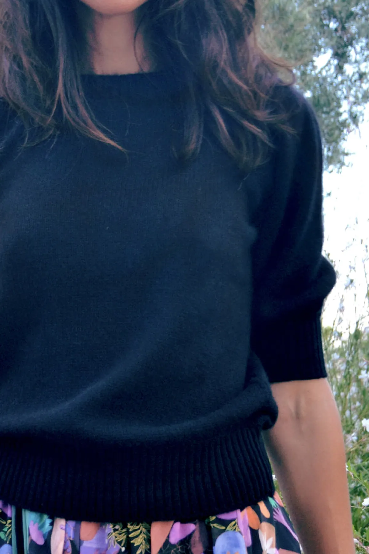 Soler Taki cashmere crew neck short sleeve jumper | Made to Order