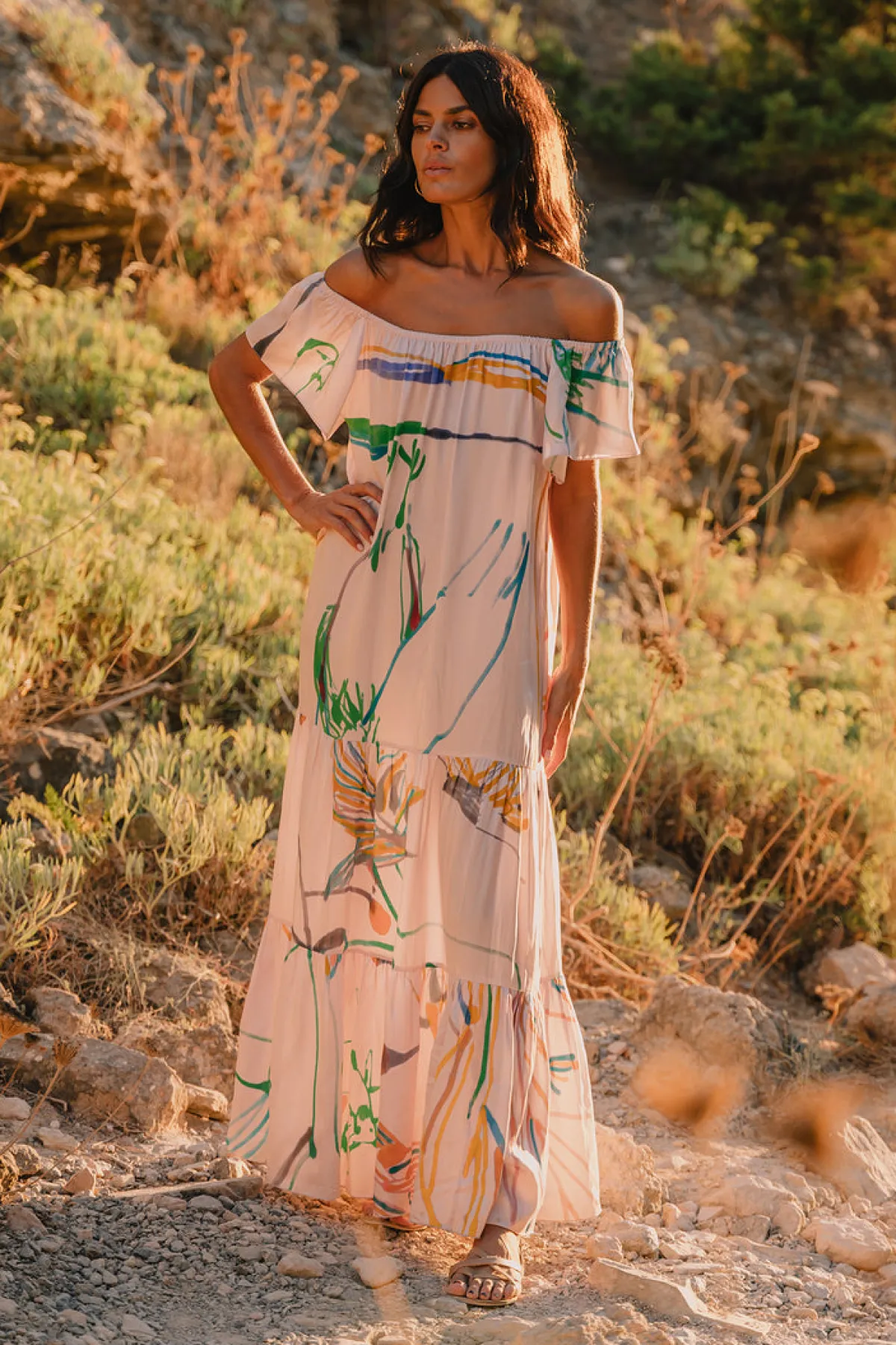 Soler Thalia Flair Sleeve Maxi Dress | Bespoke it!